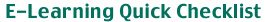 E-Learning Quick Checklist